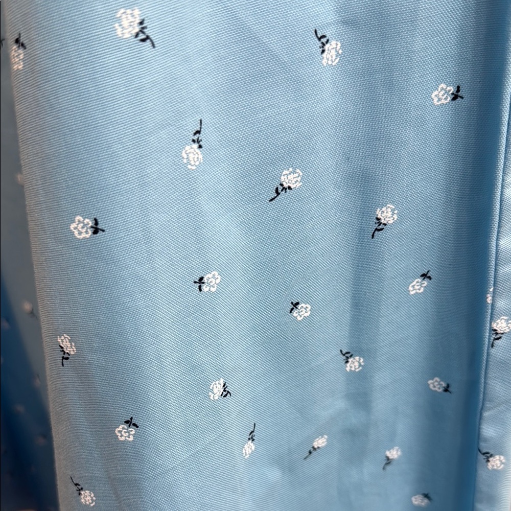 eShakti Blue Sleeveless V-Neck Midi Dress NWOT - Picture 3 of 6